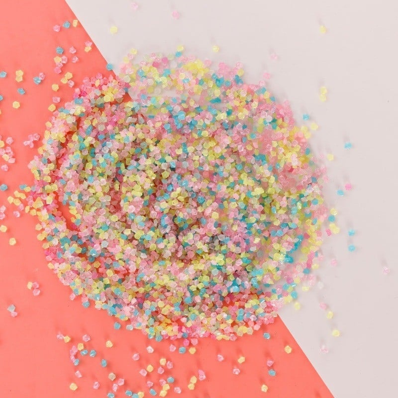 Pietre decorative pentru acvariu luminoase, cu granule de nisip fluorescente (500 bucăți, 12 g fiecare)