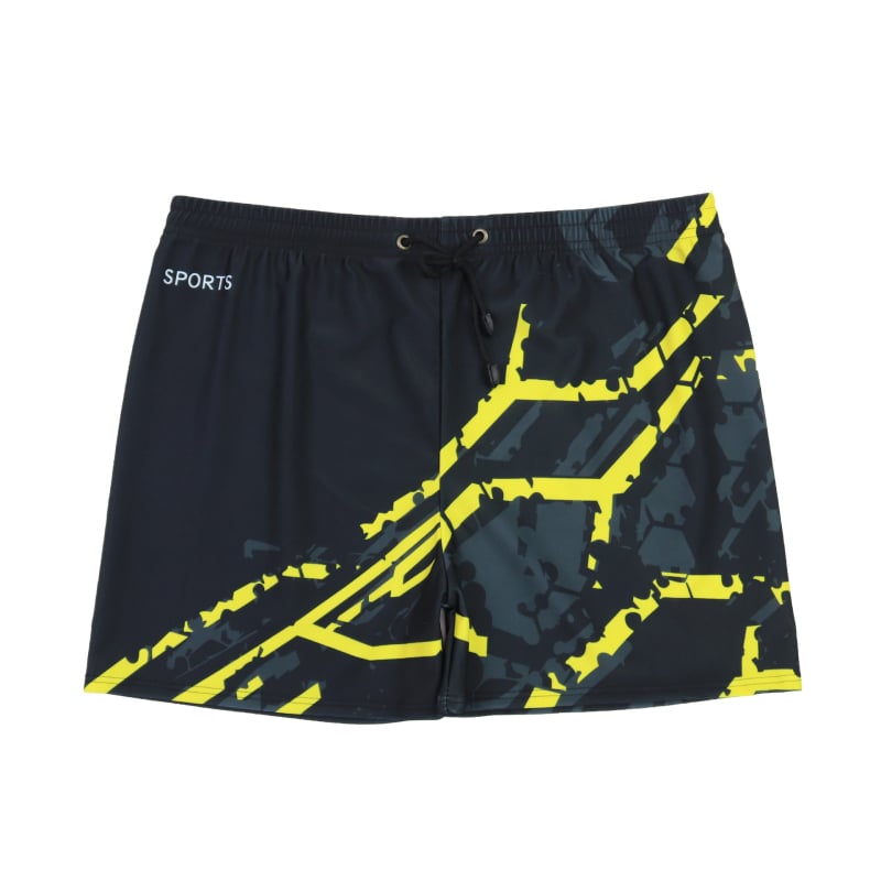 Мъжки бързосъхнещи дишащи плувни шорти с принт; полиестер, тегло 230 g; подплата полиестер, съдържание 85%; подходящи за бягане, плуване и водни спортове