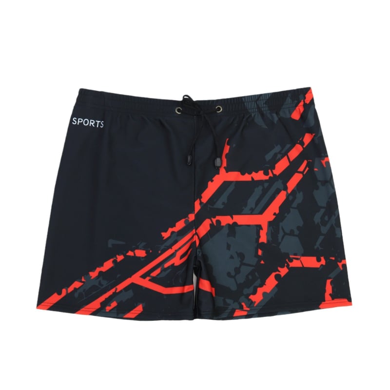 Мъжки бързосъхнещи дишащи плувни шорти с принт; полиестер, тегло 230 g; подплата полиестер, съдържание 85%; подходящи за бягане, плуване и водни спортове