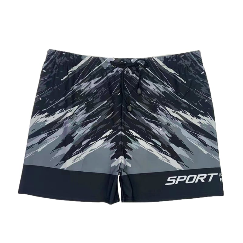 Мъжки бързосъхнещи дишащи плувни шорти с принт; полиестер, тегло 230 g; подплата полиестер, съдържание 85%; подходящи за бягане, плуване и водни спортове
