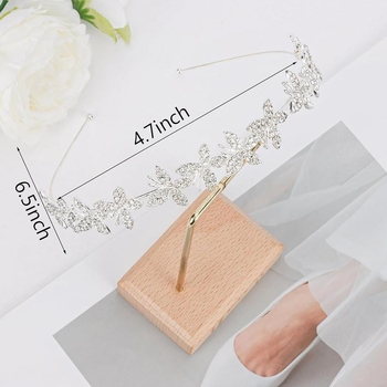 Diademă de păr pentru nuntă cu voal metalic, personalizabilă, lansare vară 2021