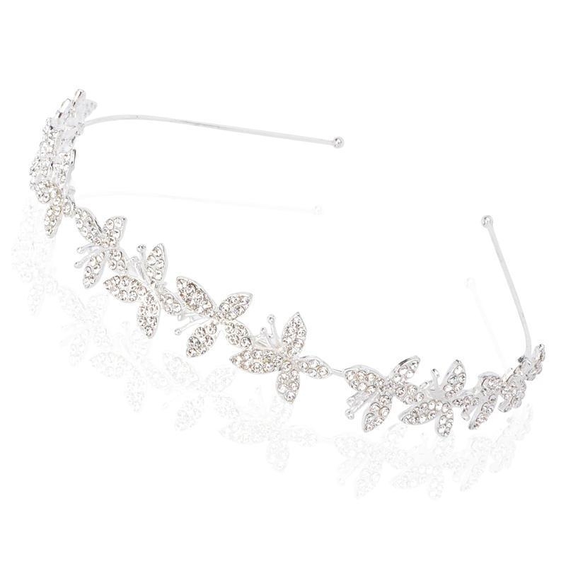 Diademă de păr pentru nuntă cu voal metalic, personalizabilă, lansare vară 2021