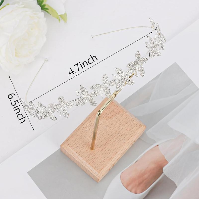 Diademă de păr pentru nuntă cu voal metalic, personalizabilă, lansare vară 2021