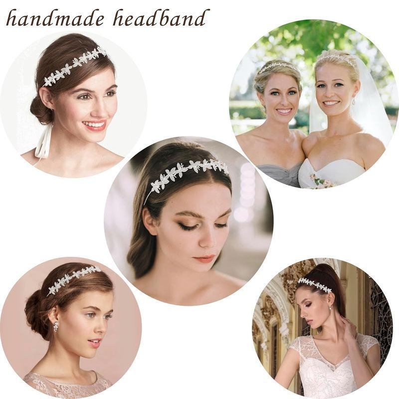 Diademă de păr pentru nuntă cu voal metalic, personalizabilă, lansare vară 2021