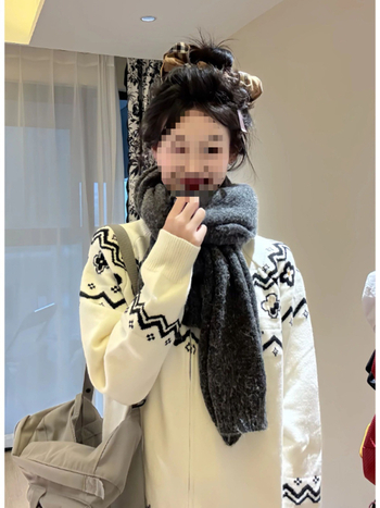 Ženski džemper-cardigan sa zatvaračem – Fair Isle uzorak, vunena smjesa Ice Silk i Spandex, polo ovratnik, rukavi princeze