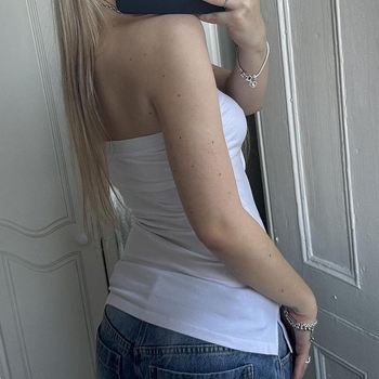 Potko s vezicama na leđima, bez naramenica — A-kroj, proljeće 2025, glavni materijal: Drugo, udio materije <30%, Uklonjive naramenice