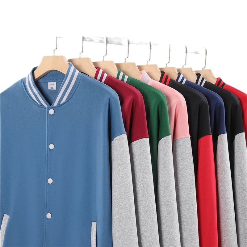 Koreai stílusú fleece kabát álló gallérral, nyomtatás, fleece-beléssel, laza szabás