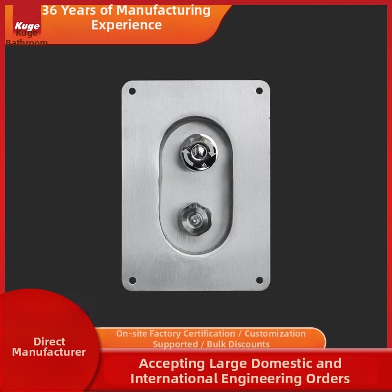 Set de duș din oțel inoxidabil 304, funcție ploaie, întrerupător ascuns, model Seeing the Shower Head, CE ENC1905165GZ18