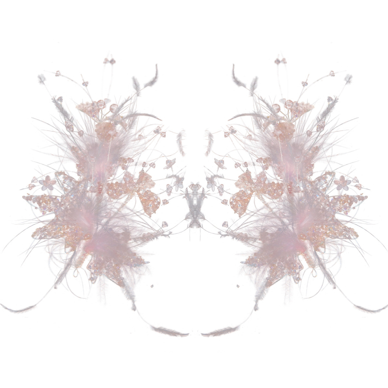 Lan Lin bandă pentru păr cu cristale artificiale, floare, clip lateral, stil coreean