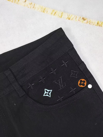 Férfi vékony denim rövidnadrág, egyenes szabás, acetát rost keverék 50–70%, nyár