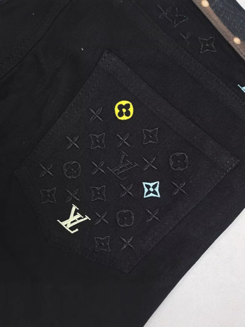 Férfi vékony denim rövidnadrág, egyenes szabás, acetát rost keverék 50–70%, nyár