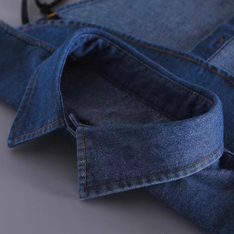 Lažni ovratnik za žene, denim stil, poliester vlakno, proljeće–jesen šiljasti ovratnik, unutarnji ovratnik košulje
