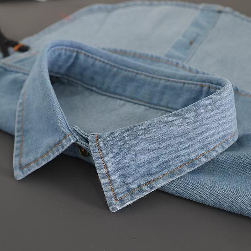 Lažni ovratnik za žene, denim stil, poliester vlakno, proljeće–jesen šiljasti ovratnik, unutarnji ovratnik košulje