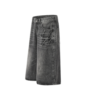 DARKAGE Denim kratke hlače – Unisex, ravno širok kroj, srednja duljina, 77.7% pamuk