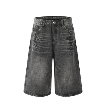 DARKAGE Denim kratke hlače – Unisex, ravno širok kroj, srednja duljina, 77.7% pamuk