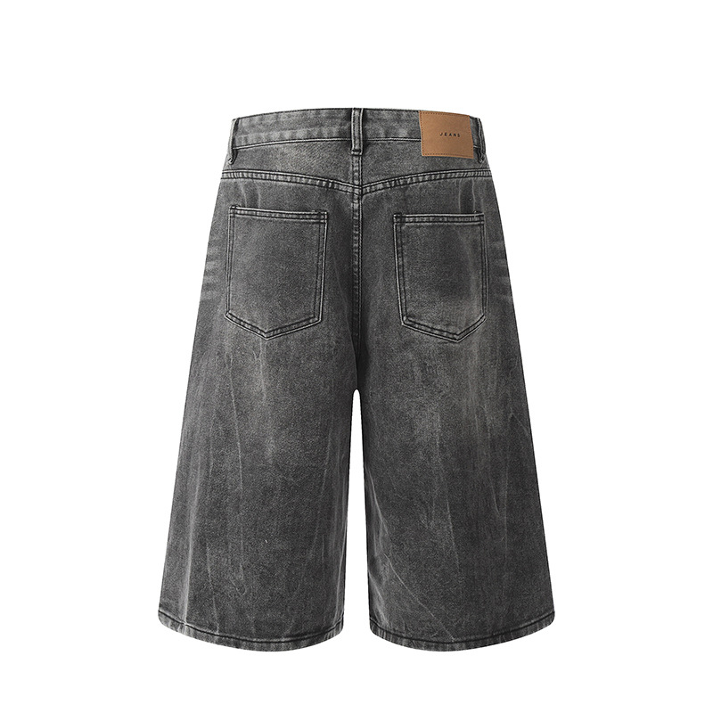 DARKAGE Denim kratke hlače – Unisex, ravno širok kroj, srednja duljina, 77.7% pamuk