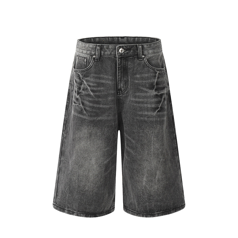DARKAGE Denim kratke hlače – Unisex, ravno širok kroj, srednja duljina, 77.7% pamuk
