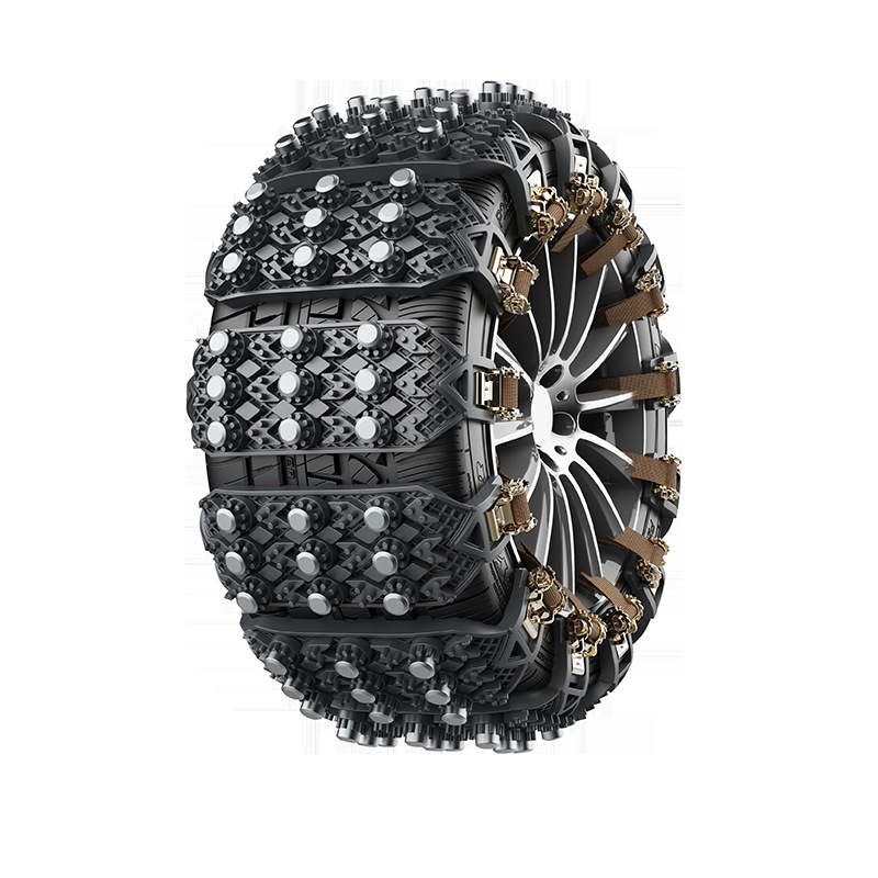 Univerzalna gumena lanac za snijeg za automobile i SUV, King of Ice, kompatibilan s gumama 165-265, težina 2-3,5 kg