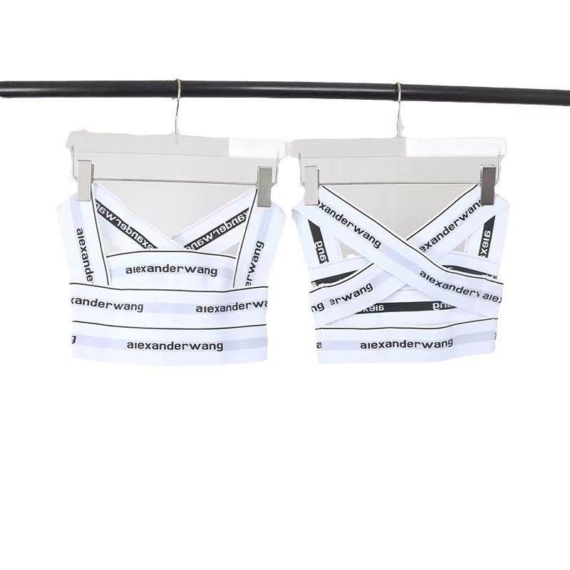 Потник с принт от букви и дизайн за обгръщане на бюста, стегнат силует, супер къс стил (≤40 см), полиестерна материя