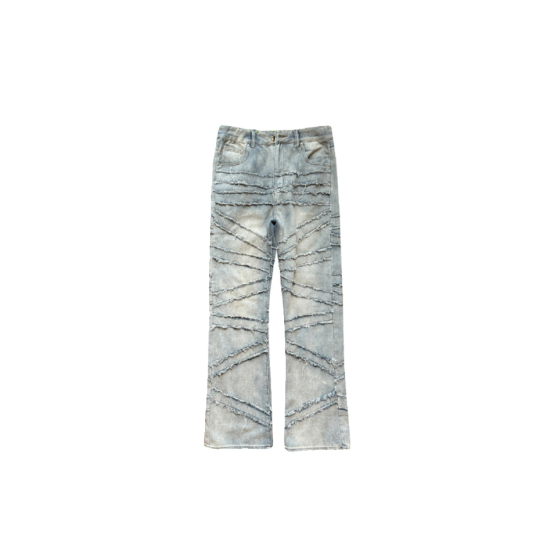 Muške traperice – vintage, straight kroj, distressed, srednji pojas, pamuk.