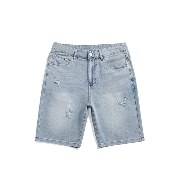Isprani traper šorc, opuštena kroja, ravni kroj, pamuk denim, ljeto 2025