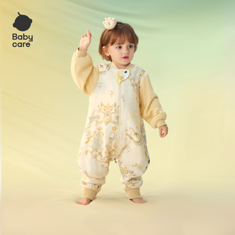 Babycare Lyocell vreća za spavanje za bebe, jesen-zima, debela, stalna temperatura, s odvojenim nogama, crtani stil