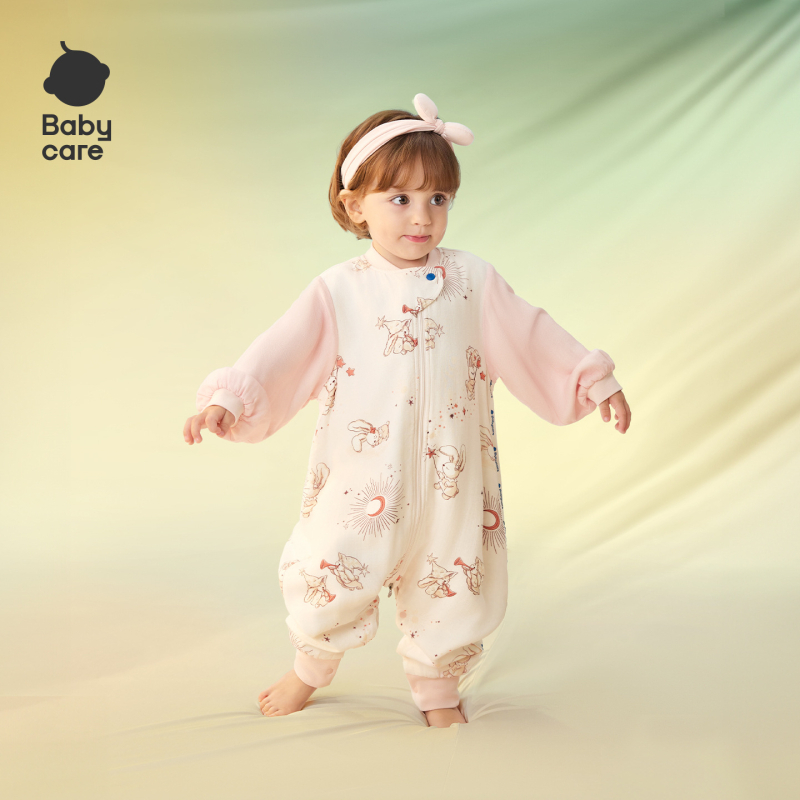 Babycare Lyocell vreća za spavanje za bebe, jesen-zima, debela, stalna temperatura, s odvojenim nogama, crtani stil
