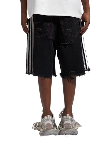 Muške poderane kratke hlače ravnog kroja, niski pojas, zip, modalno vlakno