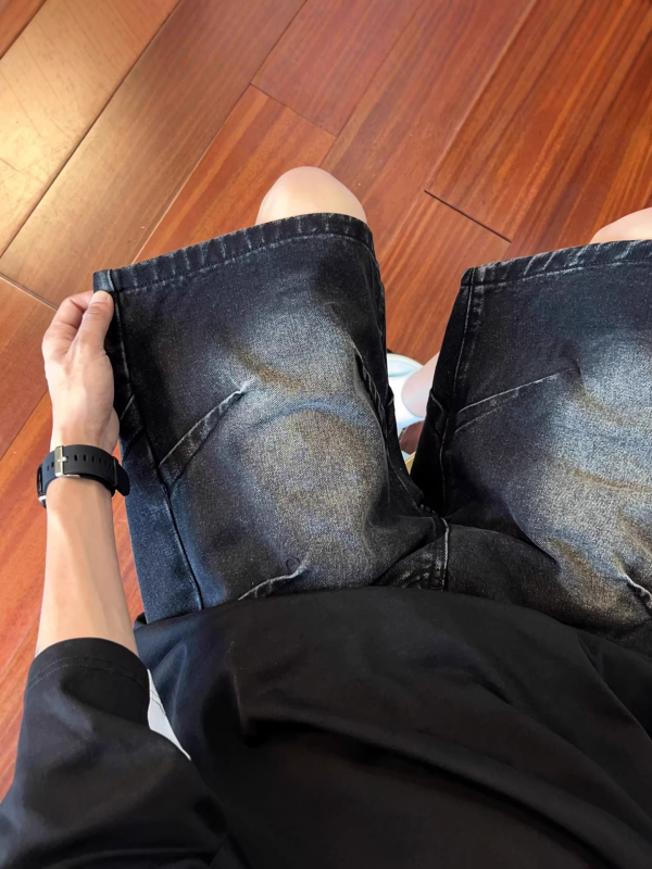 Muške denim kratke hlače s ravnim krojem, vintage ispranje, 85% poliester, ljeto 2026