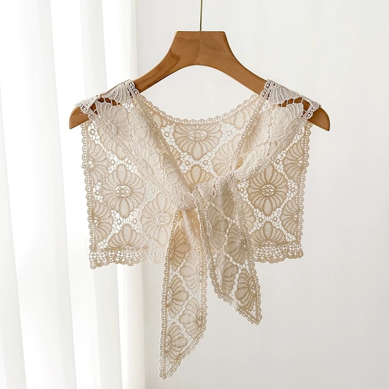 Ljetni čipkasti pleteni šal – 100% pamuk, warp-knitted, Jacquard dekorativan