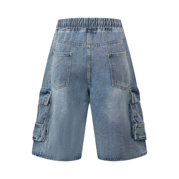 Traper cargo šorcevi s višestrukim džepovima, unisex, vintage široki kroj, cropped, 90% pamuk