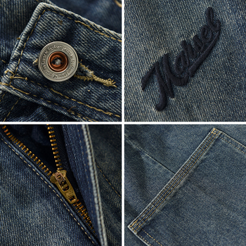 G7148 Muške traper šortice, retro isprane, ravni kroj, srednji pojas, zatvarač, 57,9% pamuka