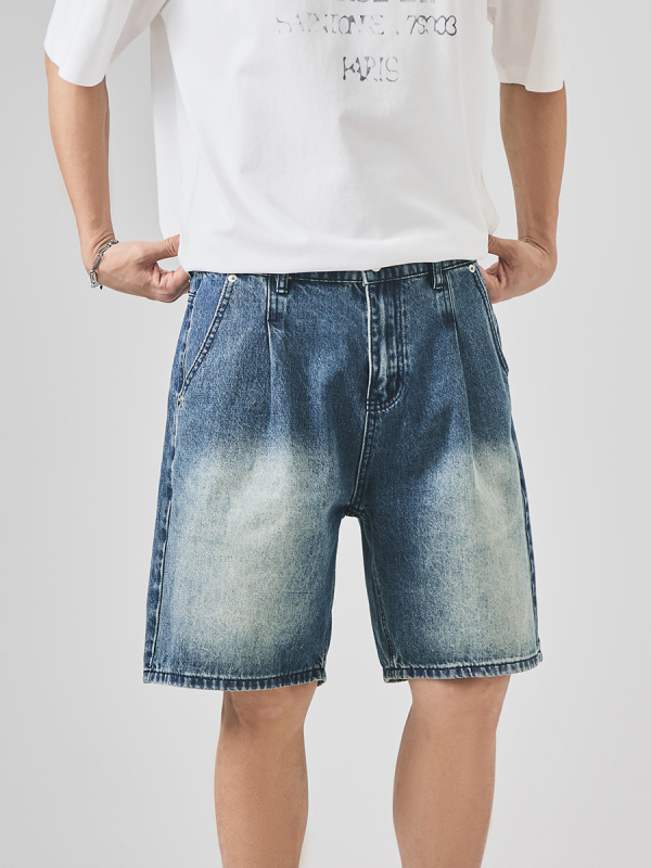 Muške traper šortse - labavi kroj, streetwear, Washed Vintage, Pamuk 87,3%