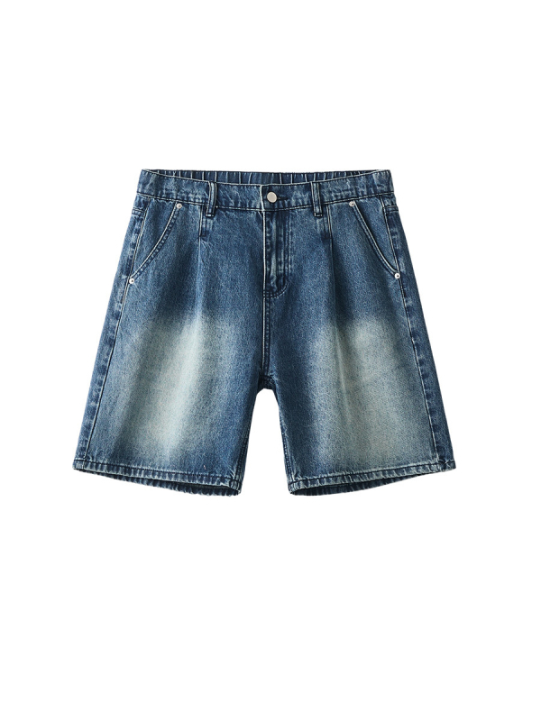 Muške traper šortse - labavi kroj, streetwear, Washed Vintage, Pamuk 87,3%