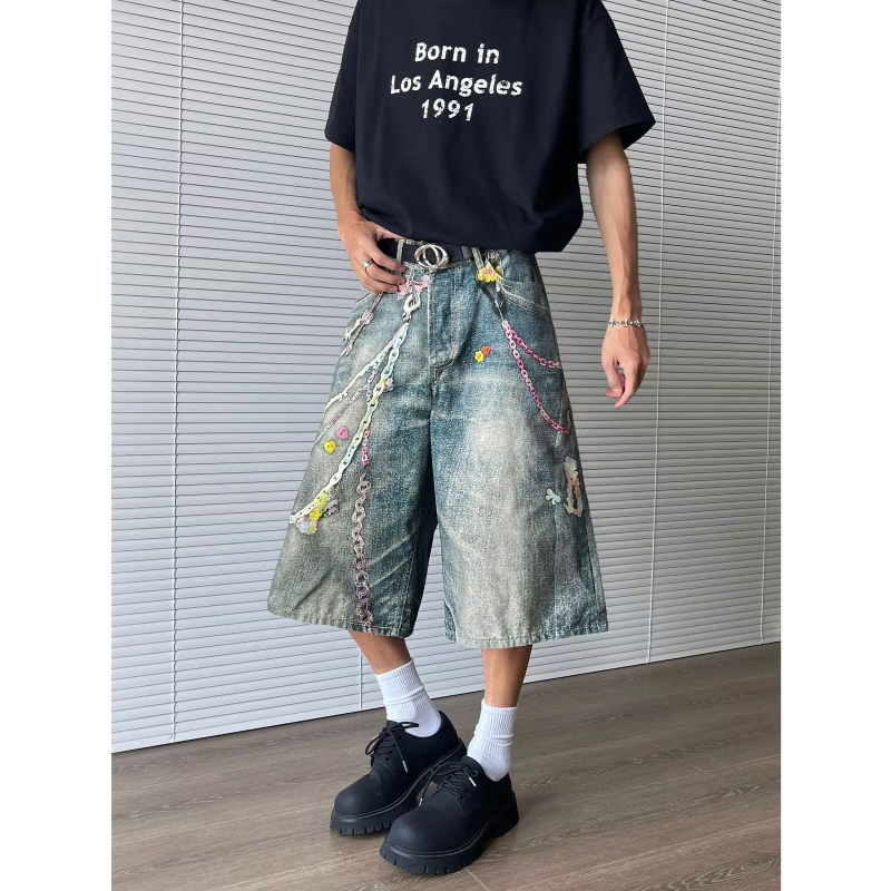 Shorturi Capri din bumbac poliester, croială dreaptă, microelastic, 85% țesătură principală, Vara 2023