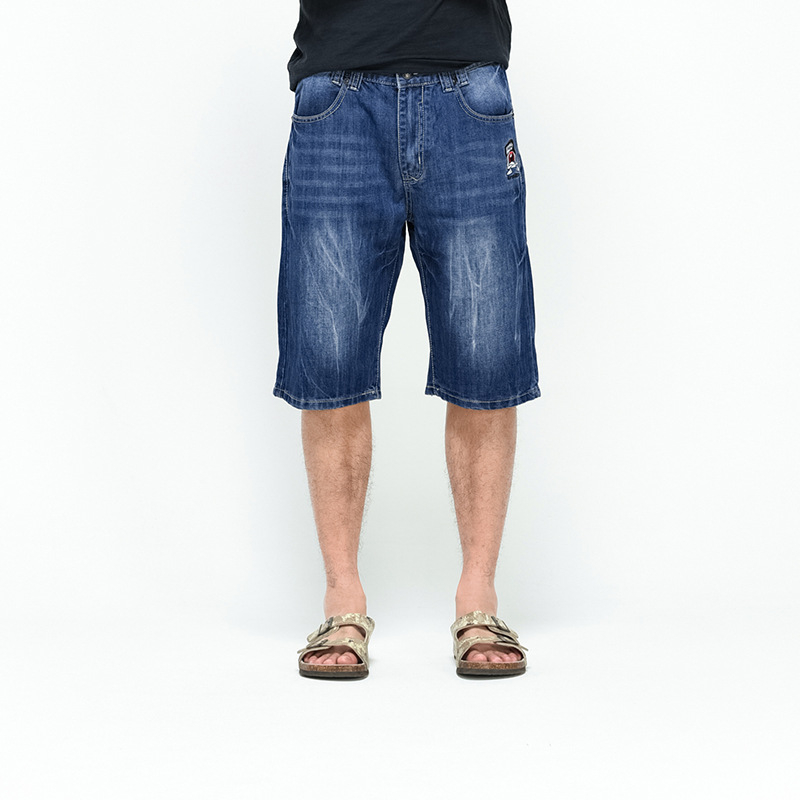 Muške skateboard hlače, labav kroj, cropped duljina, visok struk, pamukova smjesa (65% pamuk)