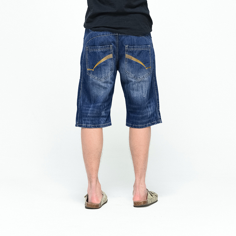 Muške skateboard hlače, labav kroj, cropped duljina, visok struk, pamukova smjesa (65% pamuk)