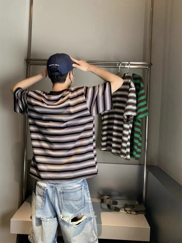 Muški traper šorc s pranjem i oštećenjima, korejski stil, ravni kroj, srednji pojas, gumb za zatvaranje