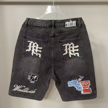 Pamukaste šortse s ravnim krojem, 50% pamuka, mikro-elastičnost, hip-hop stil, ljeto 2025.