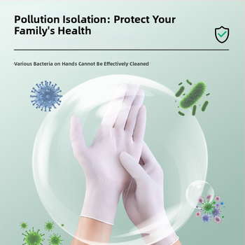 Нитрилни еднократни ръкавици за домакинство, дебели, водоустойчиви, 100 бр, 60 g