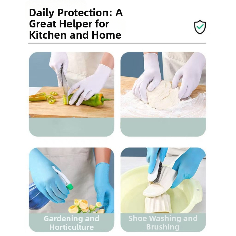 Nitrilové jednorázové rukavice, hrubšie, vodeodolné, 100 ks, 60 g