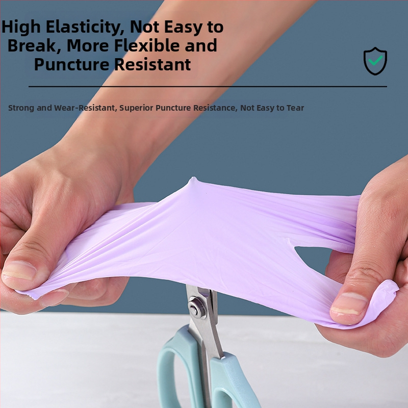 Nitrilové jednorázové rukavice, hrubšie, vodeodolné, 100 ks, 60 g