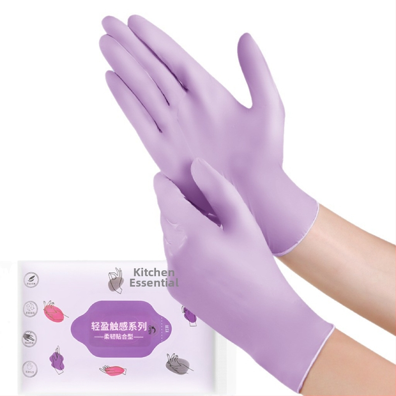 Nitrilové jednorázové rukavice, hrubšie, vodeodolné, 100 ks, 60 g