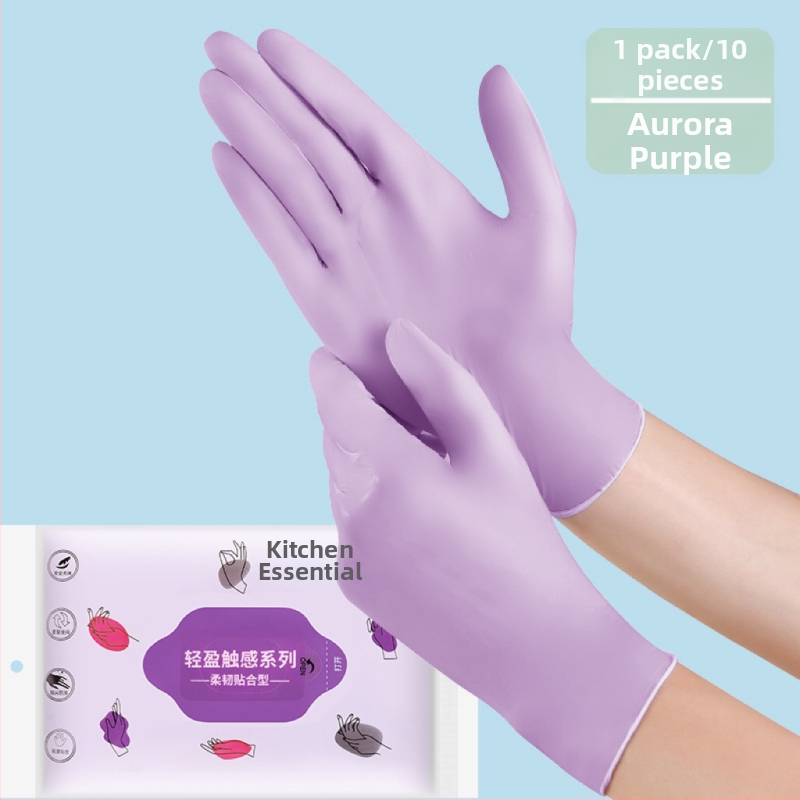 Нитрилни еднократни ръкавици за домакинство, дебели, водоустойчиви, 100 бр, 60 g