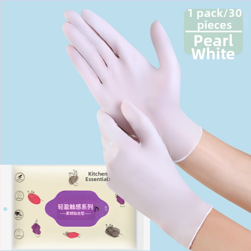 Нитрилни еднократни ръкавици за домакинство, дебели, водоустойчиви, 100 бр, 60 g