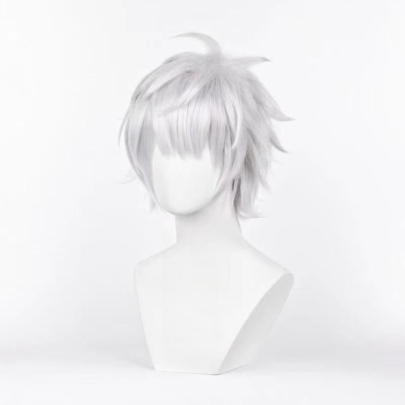 Jujutsu Kaisen Gojo Satoru cosplayparóka, modell D69K, magas hőmérsékletű szálból, gyártási mechanizmus, színezhető és göndöríthető, cosplay paróka