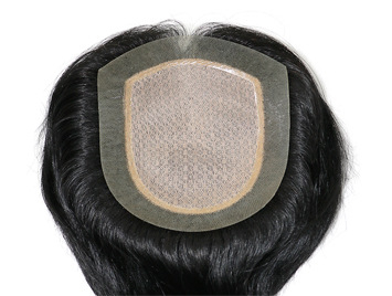 Perucă bărbătească țesută manual, scurtă, din păr natural, respirabilă; înlocuire a părului; poate fi vopsită și supusă permului