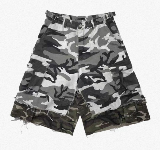 Férfi denim cropped egyenes szabású nadrág, koreai verzió stílusban, címkékkel