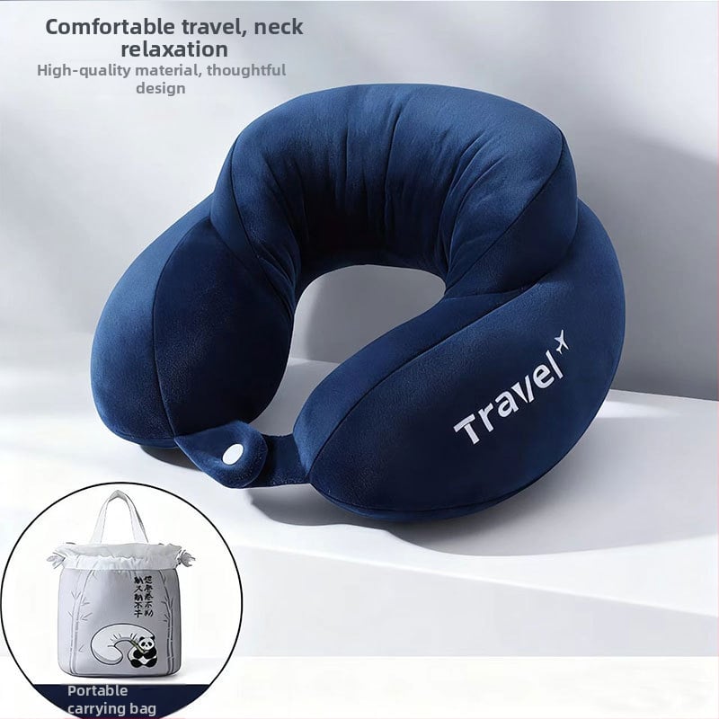 Μαξιλάρι λαιμού σε σχήμα U για ταξίδι, γέμισμα PP βαμβάκι, καθολική συμβατότητα, μοντέρνο μινιμαλιστικό στυλ
