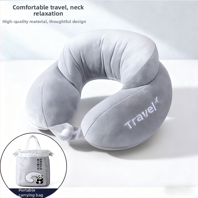 Μαξιλάρι λαιμού σε σχήμα U για ταξίδι, γέμισμα PP βαμβάκι, καθολική συμβατότητα, μοντέρνο μινιμαλιστικό στυλ